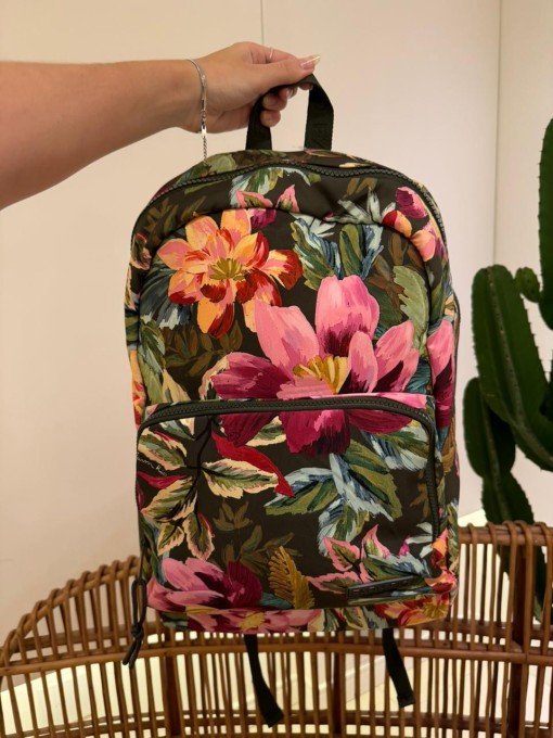 Mochila Farm Xodó Dupla Face Painted Flowers