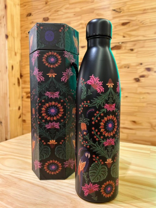 Garrafa Farm Glub Glub 750ml Tapeçaria Tropical Lenço