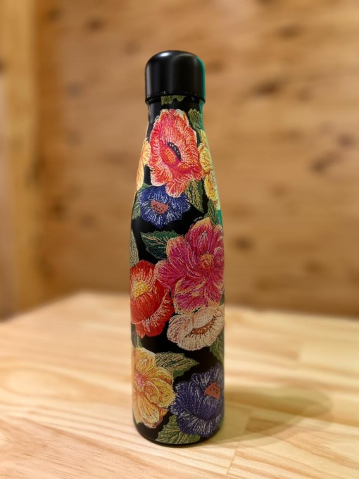 Garrafa Farm Glub Glub 500ml Floral Paraíso Bordado