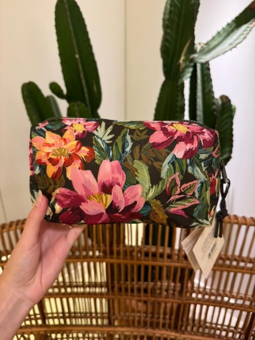Maxi Necessaire Farm Ora Bolas P Painted Flowers x Xadrez