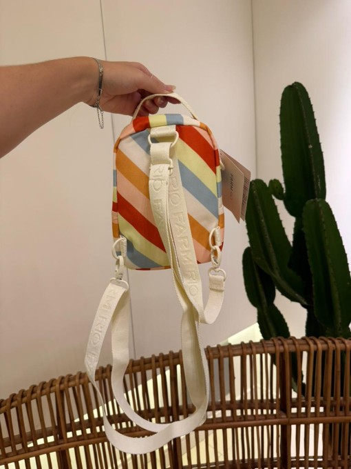 Mini Mochila Farm Borogodó Rio Tipográfico Silk