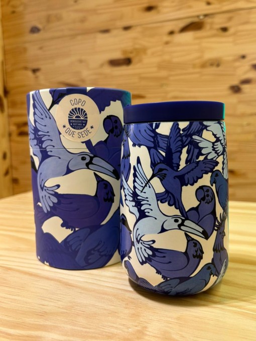 Copo Farm Que Sede 450ml Passarejo Azul