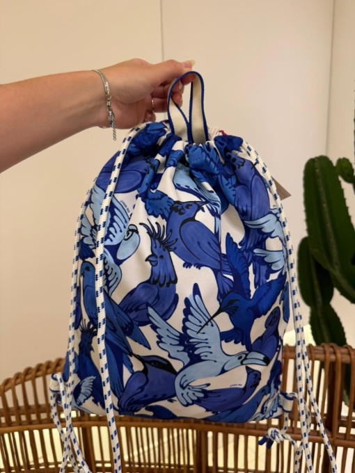 Bolsa Farm Praiana Passarejo Azul x Multicolorido