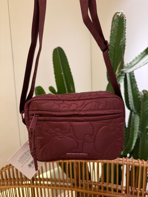 Bolsa Farm Ziriguidum Puffer Bordô