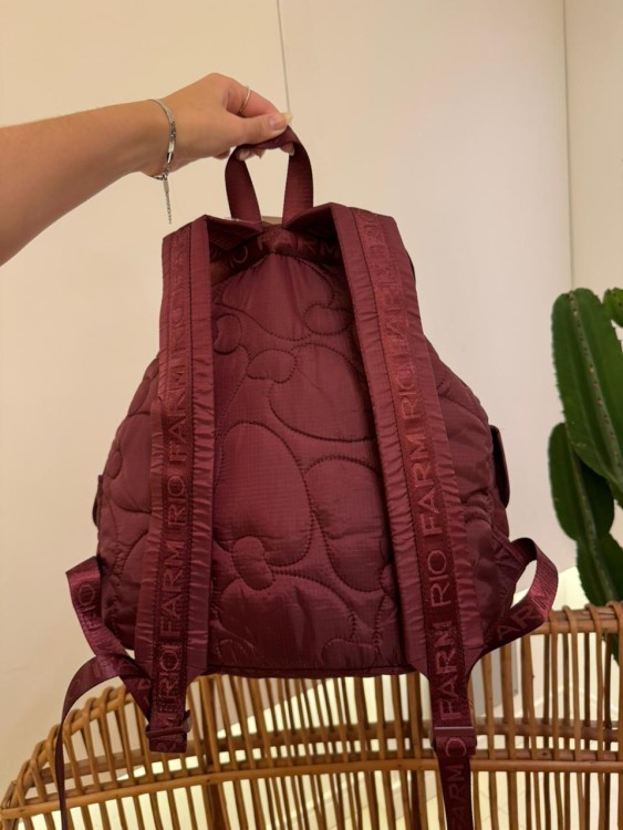 Bolsa Farm Pipoca Puffer Bordô