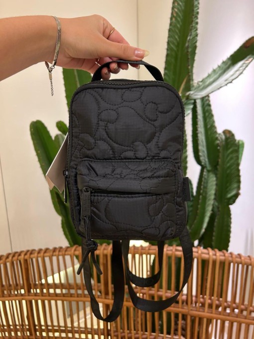 Mini Mochila Farm Borogodó Puffer Preto