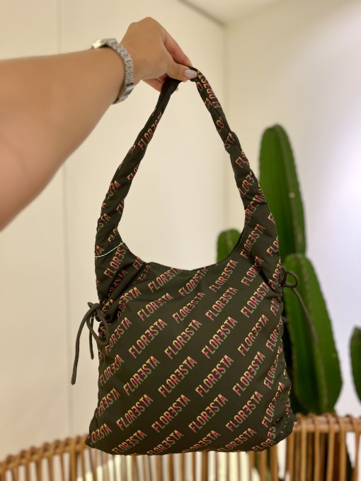 Bolsa Tropicana Floresta Tipográfica