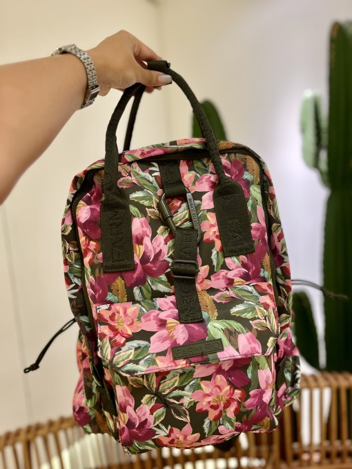Mochila Etc Painted Flowers Verde