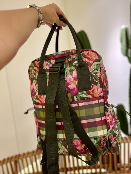 Mochila Etc Painted Flowers Verde