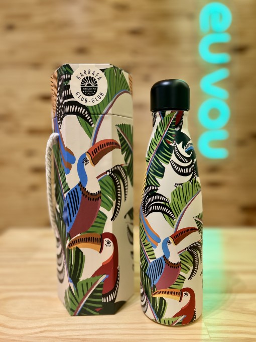 Garrafa Farm Glub 500ml Tucanos com Folhagens