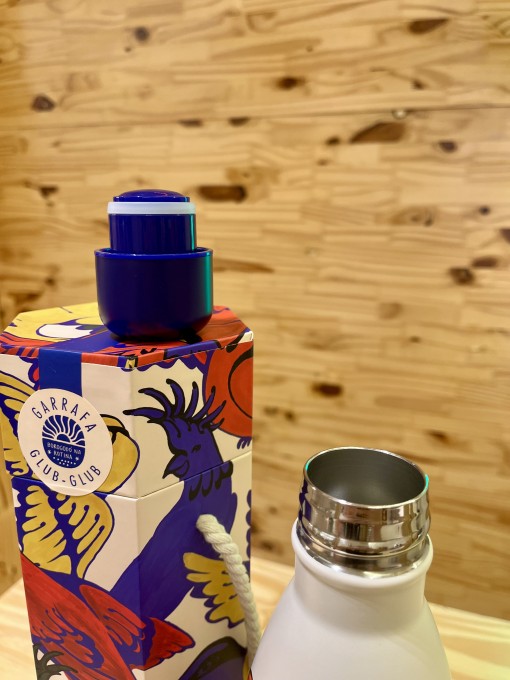 Garrafa Farm Glub Glub 750ml Pássarejo Multicolorido