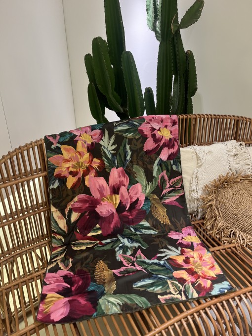 Toalha Farm Tchibum Painted Flowers Xadrez