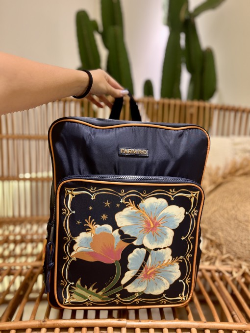 Mochila Farm Ginga Terra Surrealis Lenço Azul