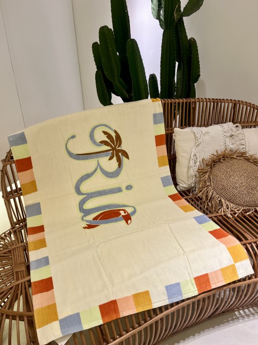 Toalha Farm Chamego Rio Tipográfico