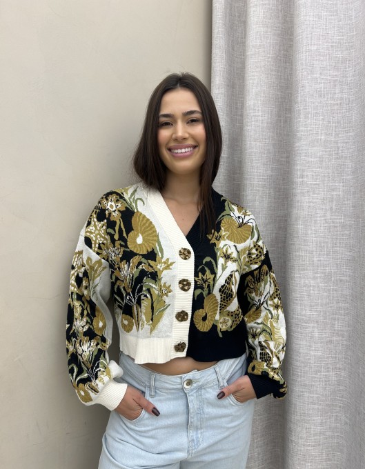 Cardigan Tricot Concha Surreal