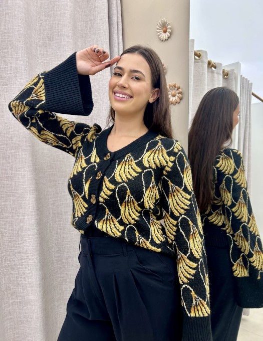 Cardigan Tricot Banana Tassel