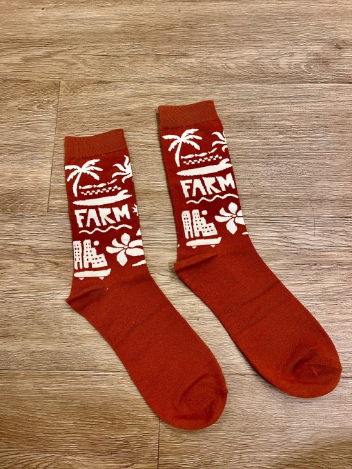 Meia Farm Etc Vibes Terracota e Off White