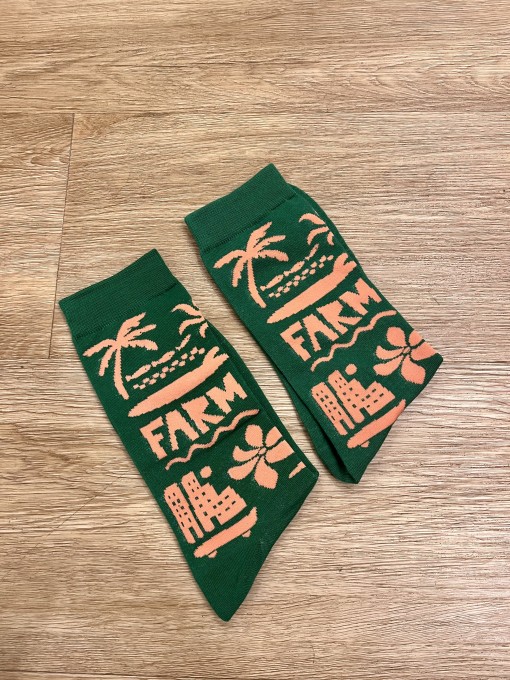 Meia Farm Etc Vibes Verde e Rosa