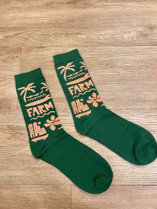 Meia Farm Etc Vibes Verde e Rosa