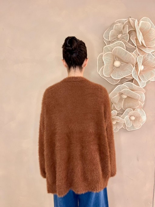 Cardigan Tricot Pelinho com Bolso