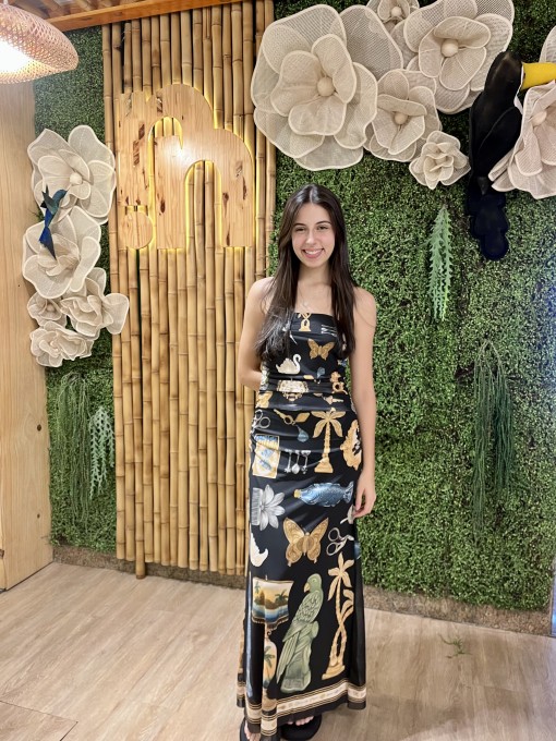 Vestido Tule Sem Alça Bibelo