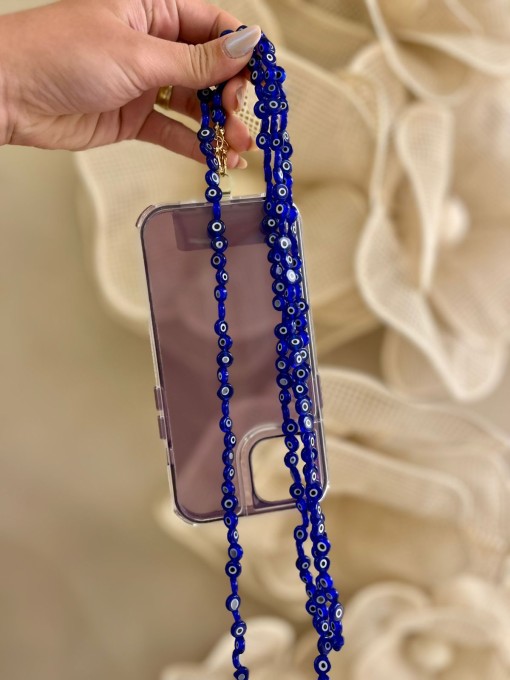 Corda de Celular Miçanga Olho Grego