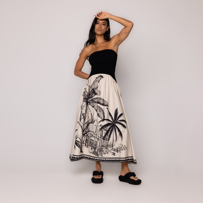 Vestido Midi Sem Alça Vila Teresa