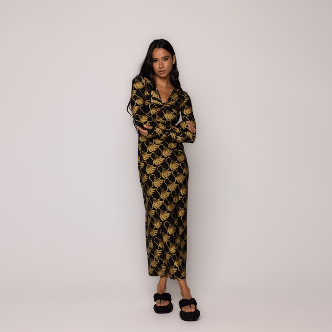 Vestido Midi Banana Tassel