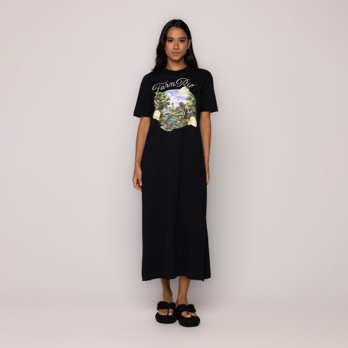 Vestido Midi Portal Paisagem do Campo