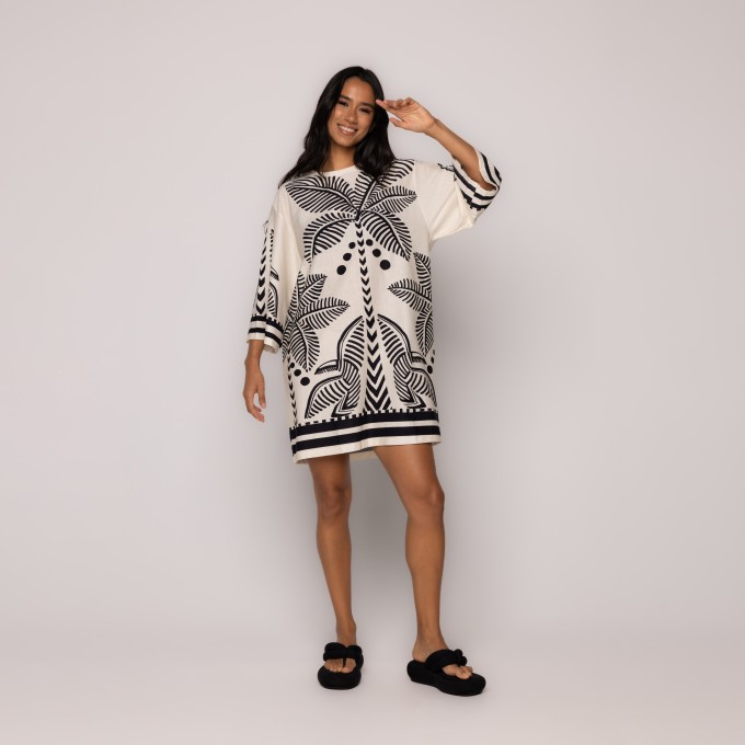 Vestido Tshirt Big Listra Tropical