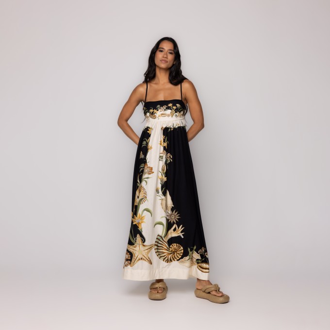 Vestido Midi Concha Surreal