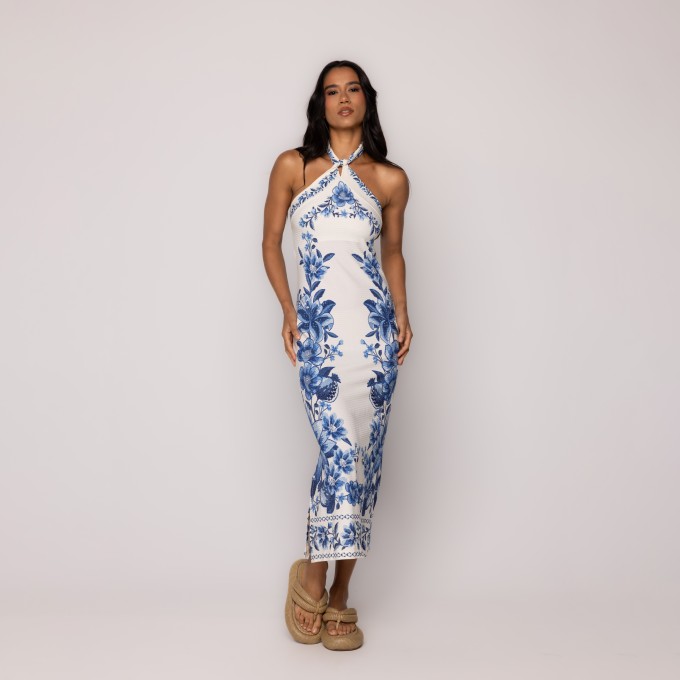 Vestido Midi Fruta de Verão