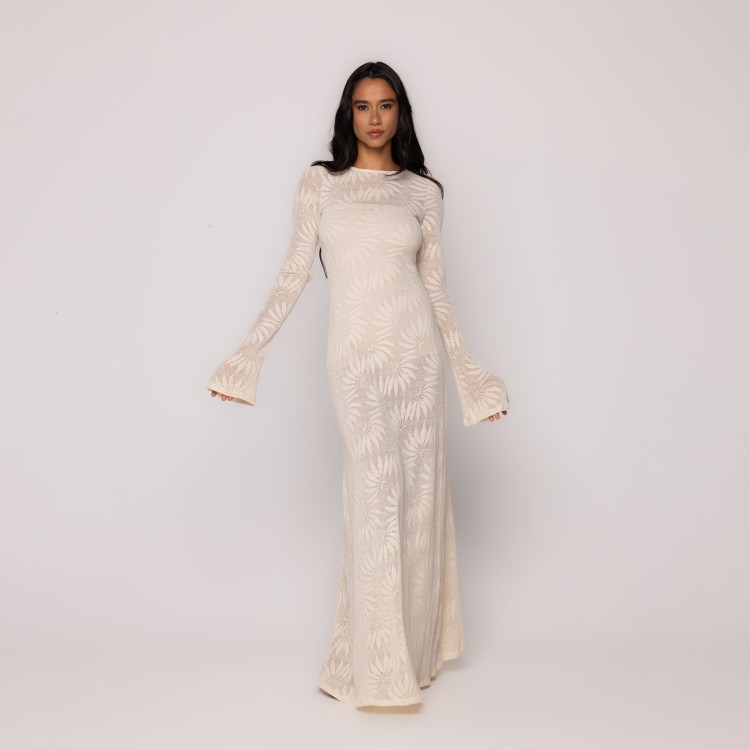 Vestido Longo Tricot Cru