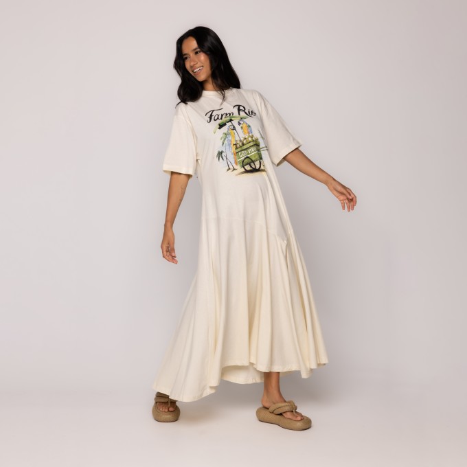 Vestido Midi Carrinho De Coco