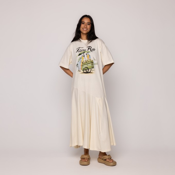 Vestido Midi Carrinho De Coco