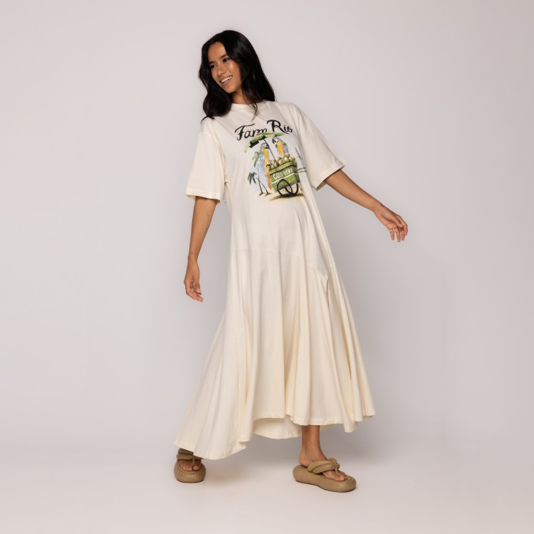 Vestido Midi Carrinho De Coco