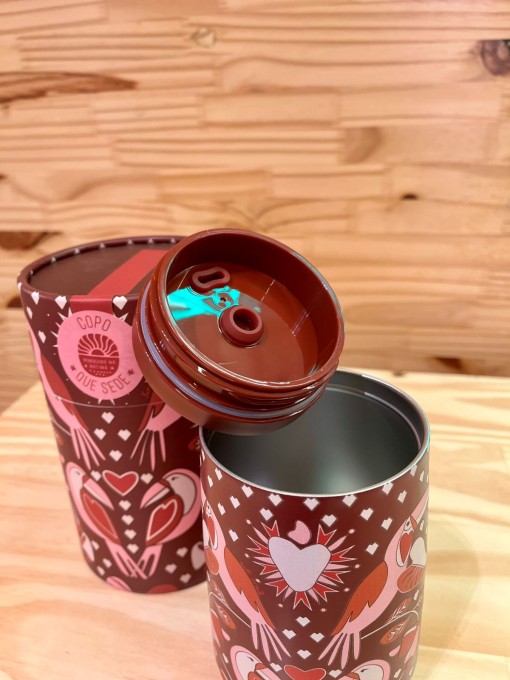 Copo Farm Que sede 450ml Caju Coração