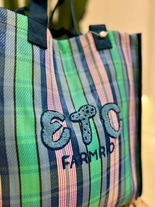 Bolsa Tote Rafia Multicolorido Az