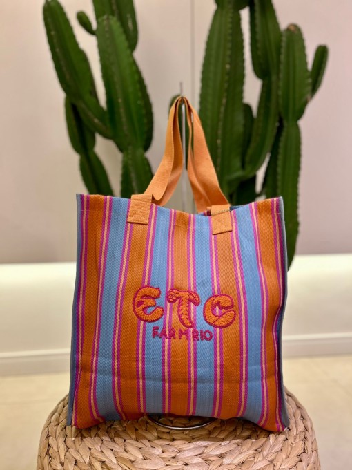 Bolsa Tote Rafia Multicolor Az