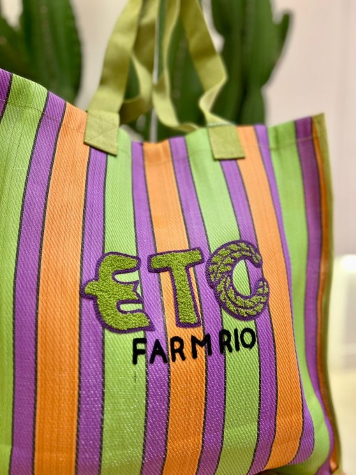 Bolsa Tote Rafia Multicolor Vd