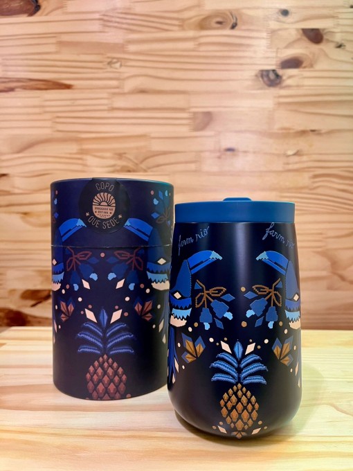 Copo Farm Que Sede 450ml Lenço Magia Tropical