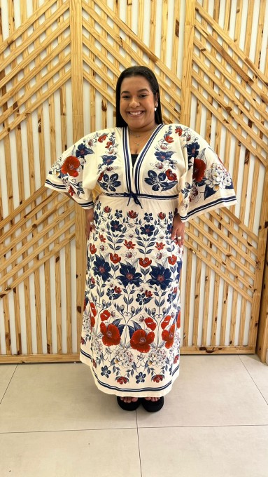 Vestido Cropped Floral Lina