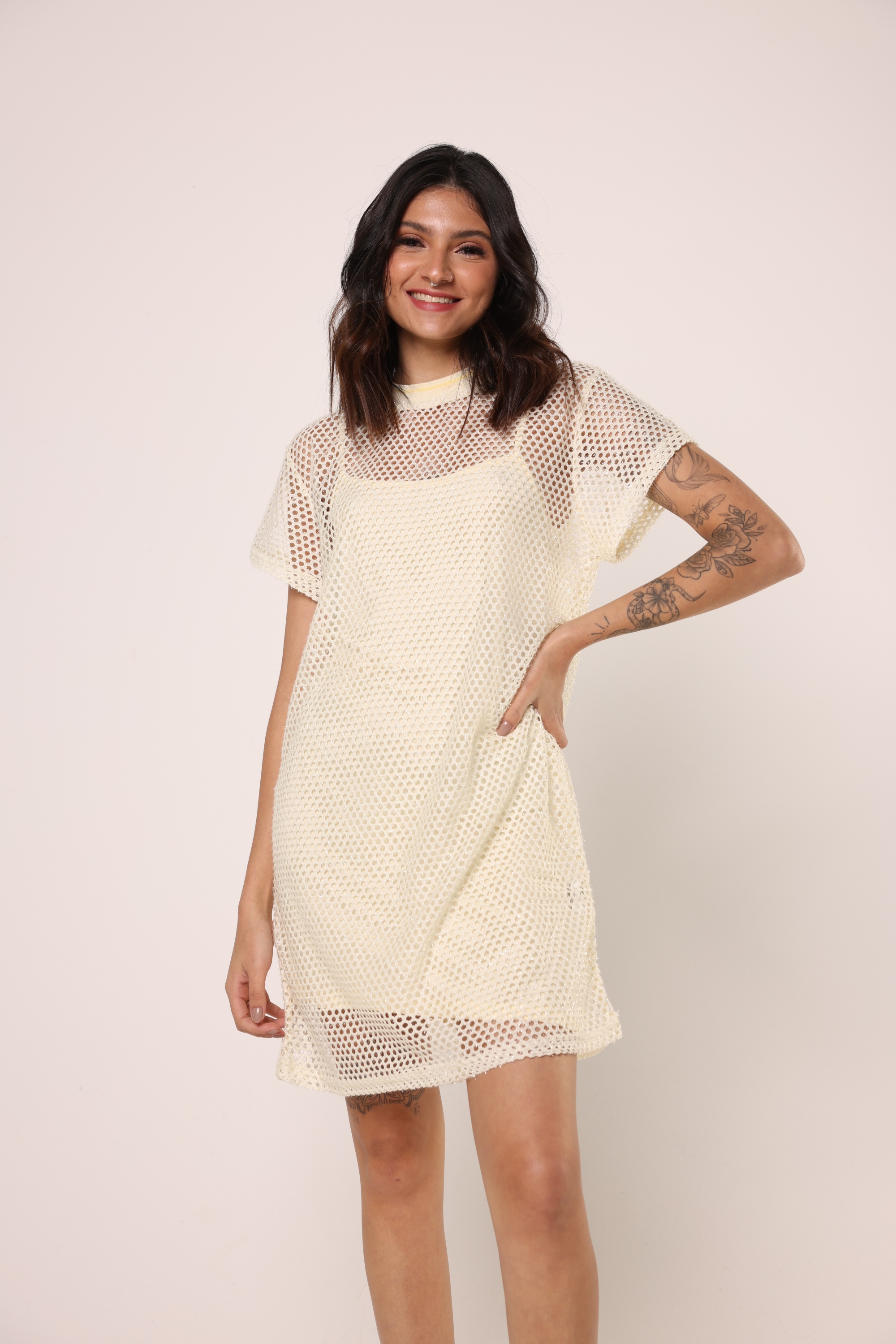 Tecido ribana cheap vestido