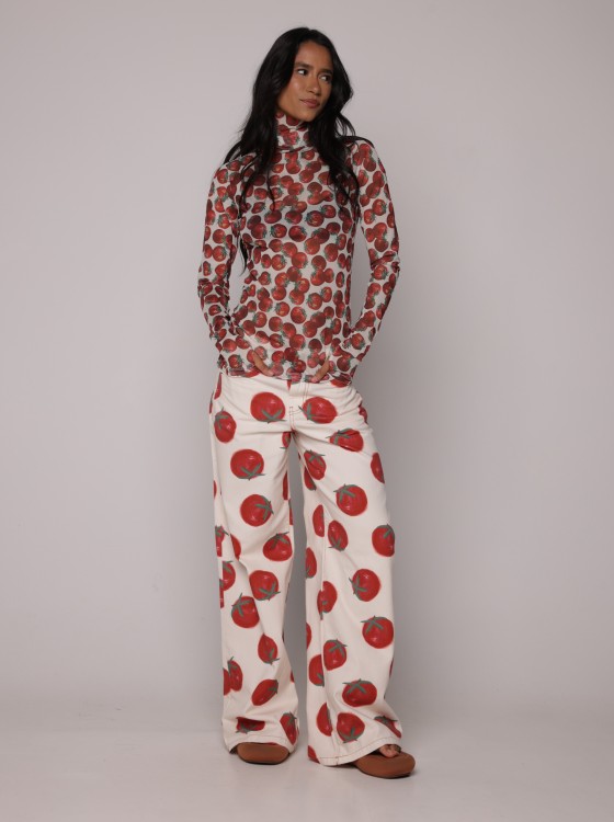 Blusa Tule Maxi Tomate