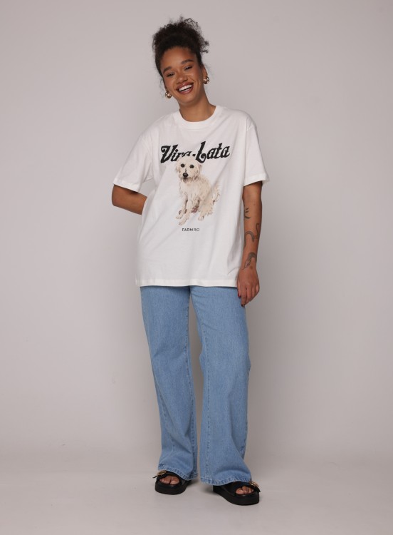Tshirt Media Vira Lata Fiapo de Manga