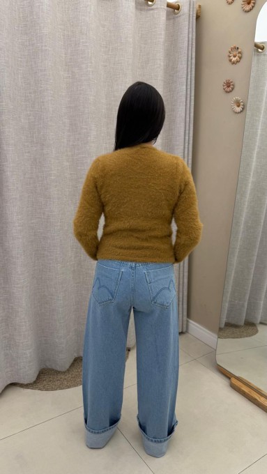 Cardigan Pelinho Curto Slim Marrom Arizona