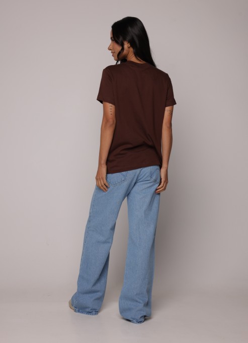 Tshirt Fit O Pulo Marrom Terra