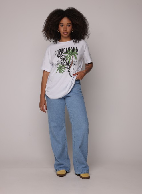 Tshirt Media Arara Calçadão Branco Tela