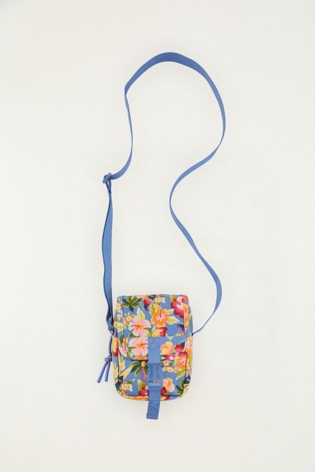 Bolsa Farm Fervo Floral Havaiano Azul