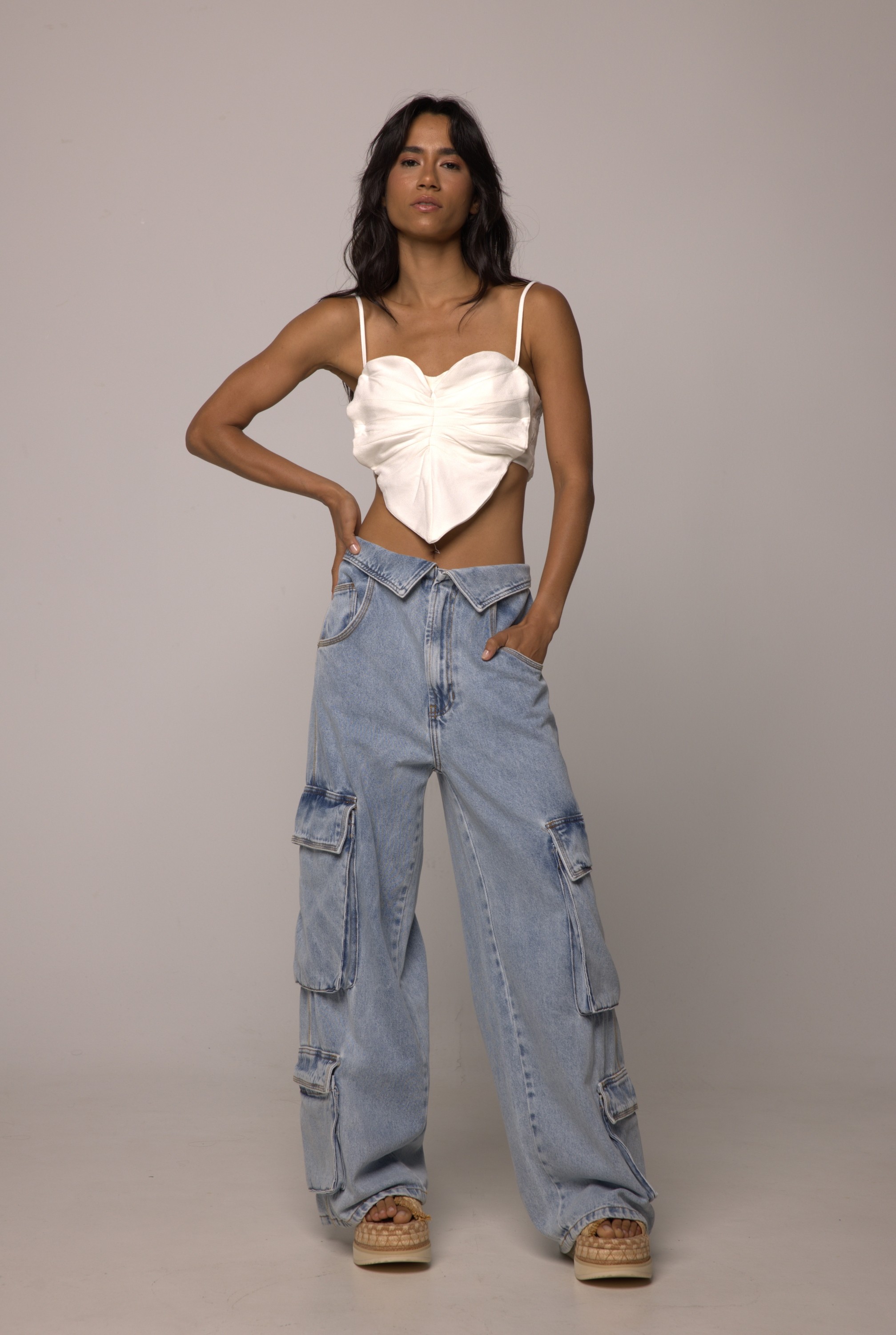 Calca cargo sale jeans